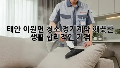태안 이원면 청소 정기계약: 깨끗한 생활, 합리적인 가격!