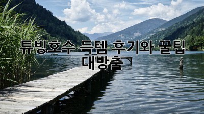 튜빙호수 득템! 후기와 꿀팁 대방출 ✨